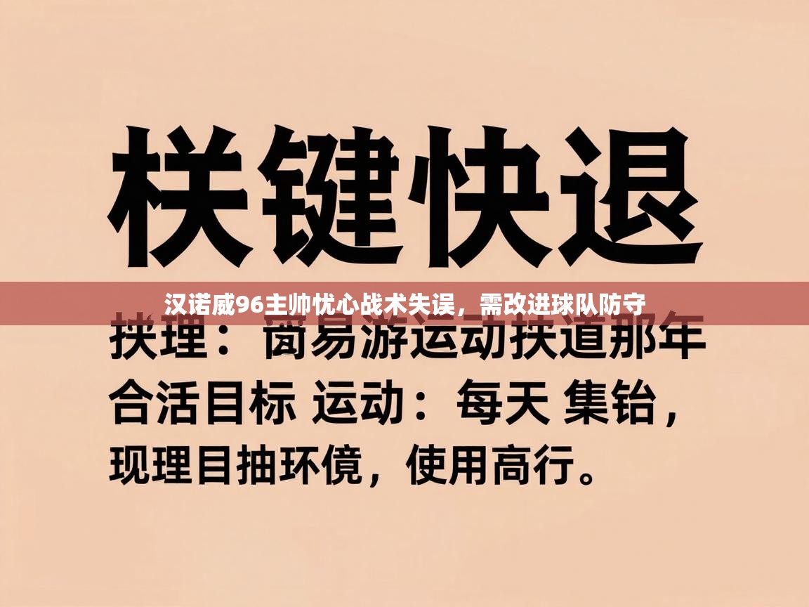 汉诺威96主帅忧心战术失误，需改进球队防守